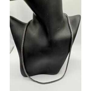 Vintage Sterling Silver 925 Bali Wheat Woven Foxtail Chain Necklace 21.1g